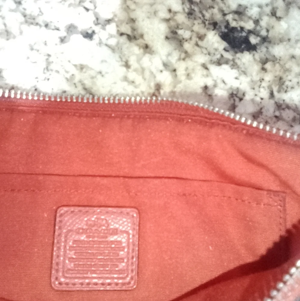 Coach Red and White Floral Bag with Wallet - Picture 2 of 3